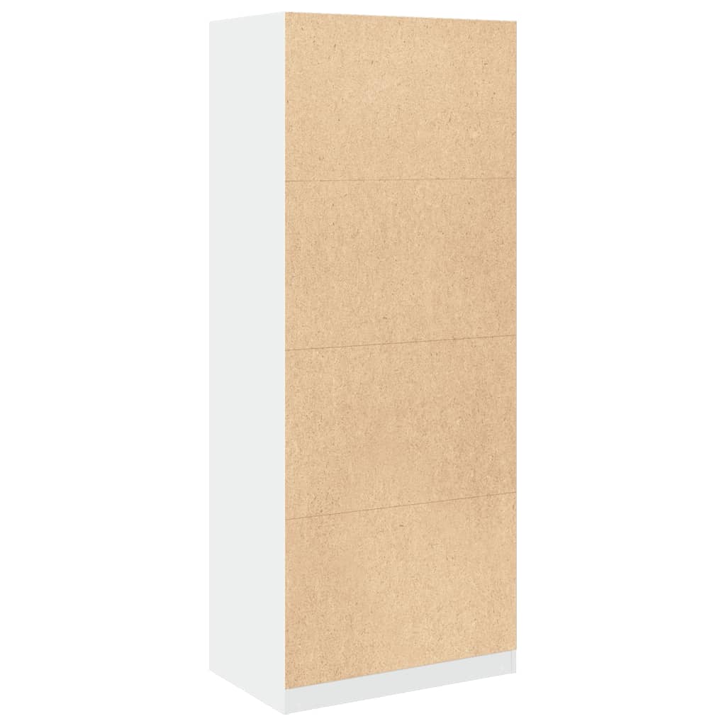 Garde-robe blanc 80x50x200 cm bois d'ingénierie - XIOS