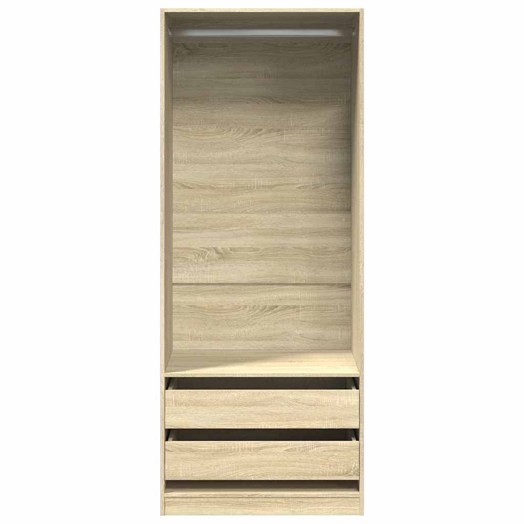 Garde-robe chêne sonoma 80x50x200 cm bois d'ingénierie - XIOS