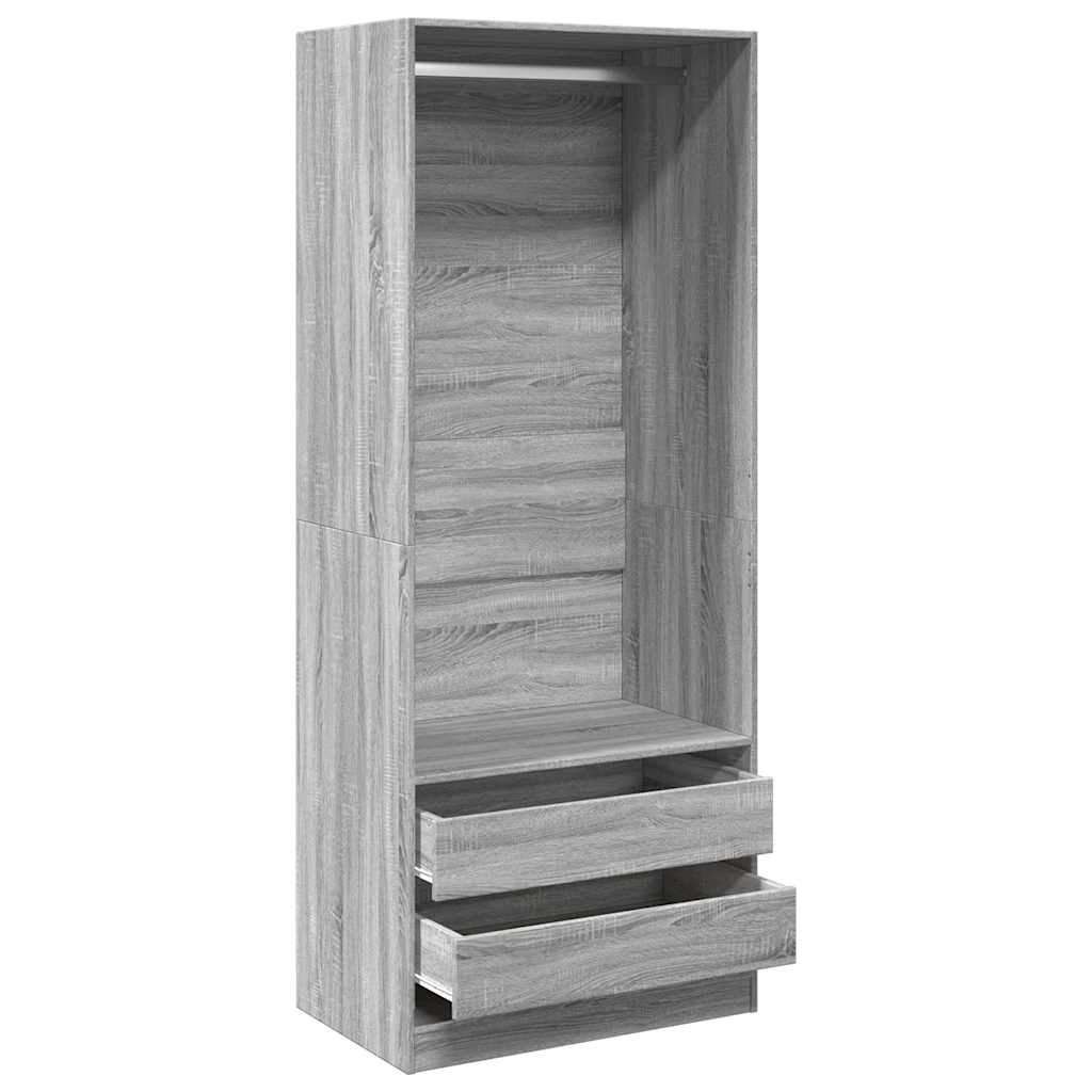 Garde-robe sonoma gris 80x50x200 cm bois d'ingénierie - XIOS