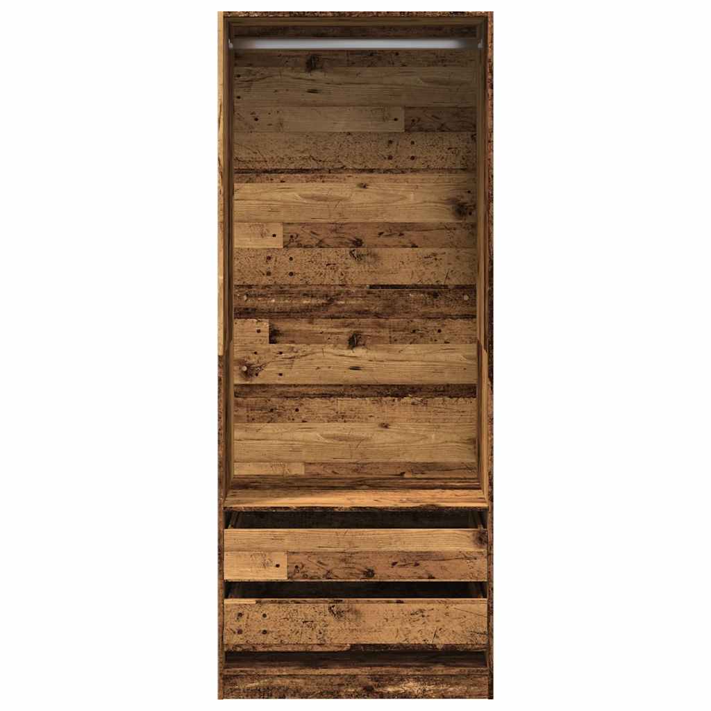 Garde-robe vieux bois 80x50x200 cm bois d'ingénierie - XIOS