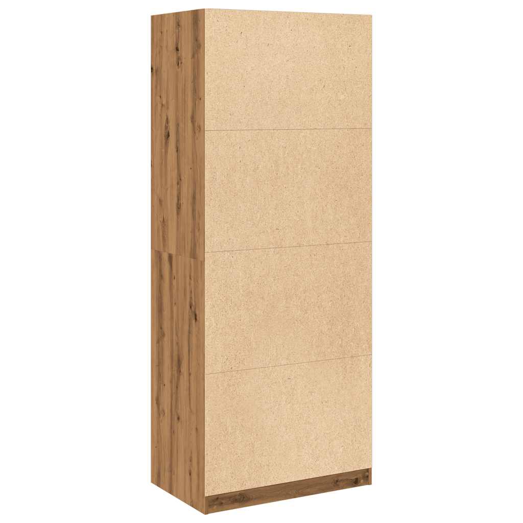 Garde-robe chêne artisanal 80x50x200 cm bois d'ingénierie - XIOS