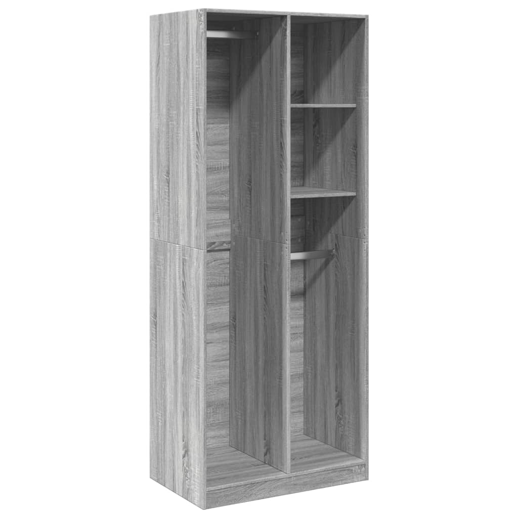 Garde-robe sonoma gris 80x50x200 cm bois d'ingénierie - XIOS