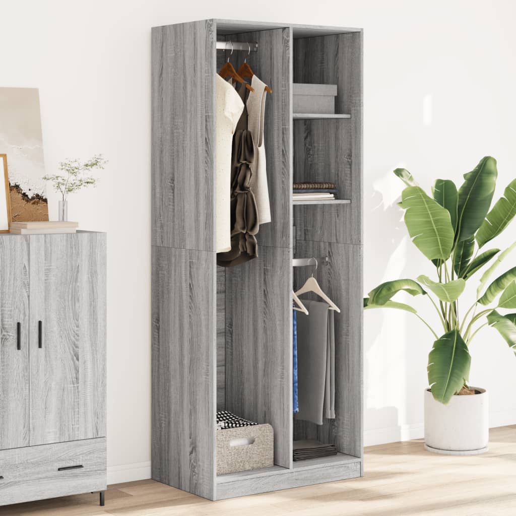 Garde-robe sonoma gris 80x50x200 cm bois d'ingénierie - XIOS