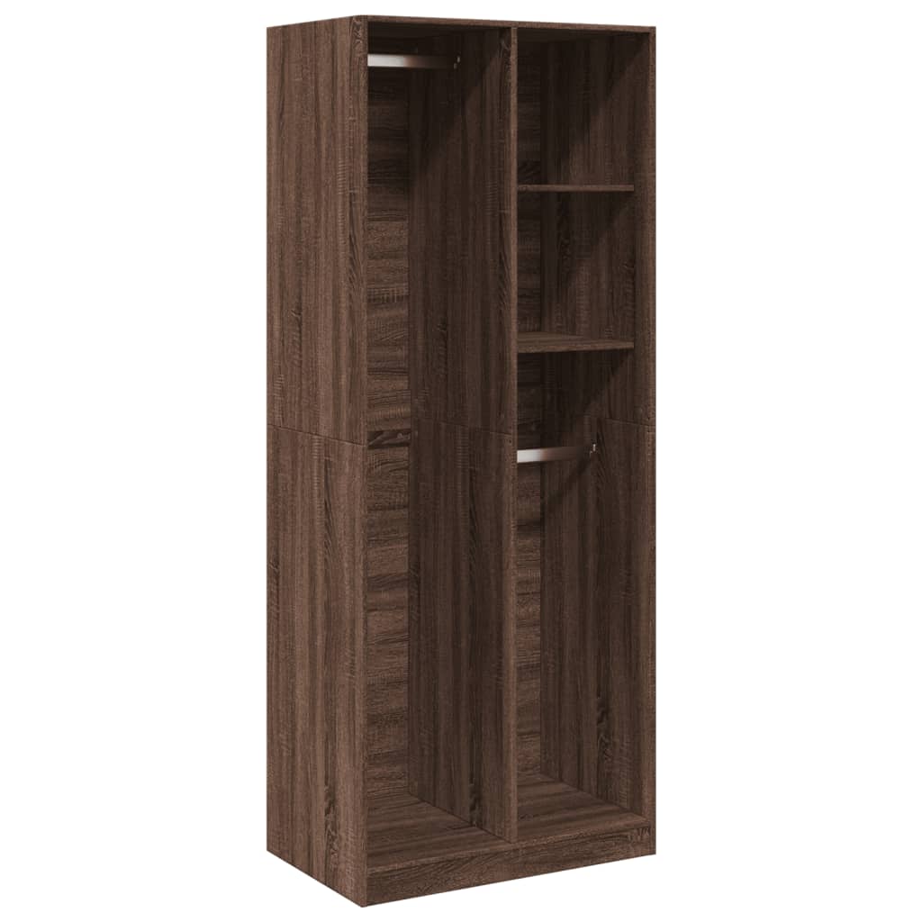 Garde-robe chêne marron 80x50x200 cm bois d'ingénierie - XIOS