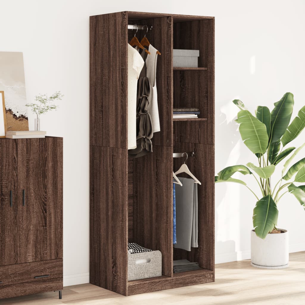 Garde-robe chêne marron 80x50x200 cm bois d'ingénierie - XIOS