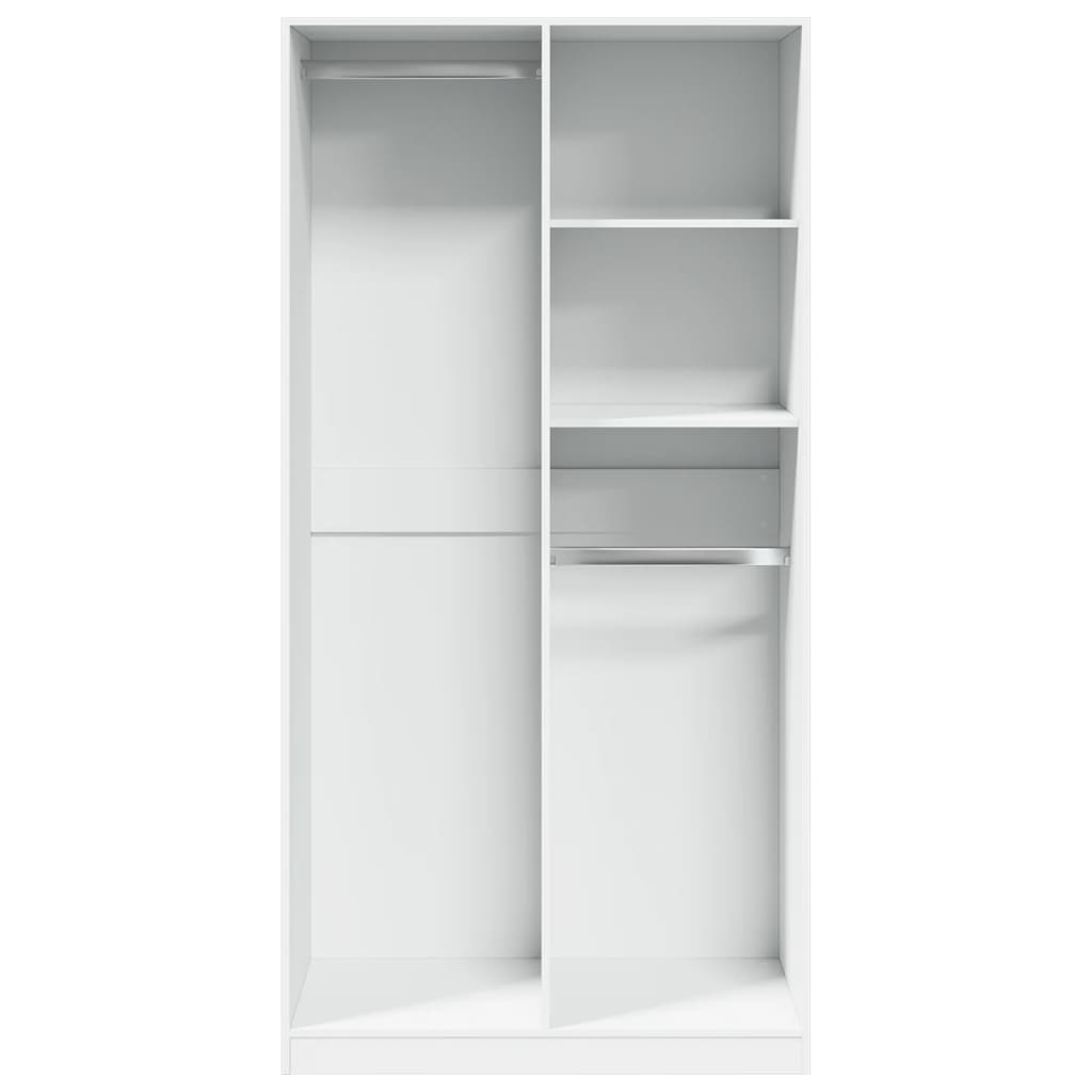 Garde-robe Blanc 100x50x200 cm Bois d'ingénierie - XIOS