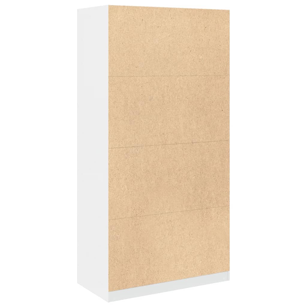 Garde-robe Blanc 100x50x200 cm Bois d'ingénierie - XIOS
