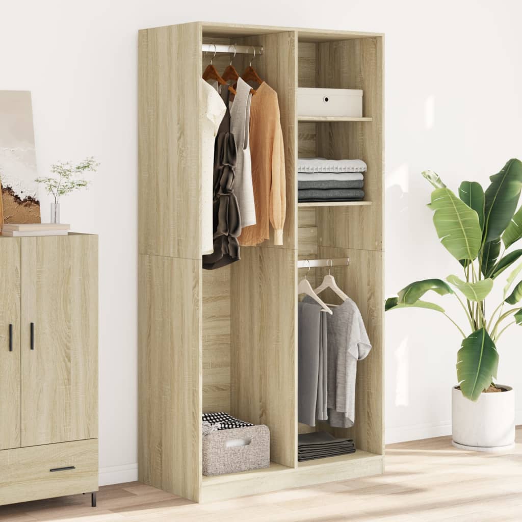 Garde-robe Chêne sonoma 100x50x200 cm Aggloméré - XIOS