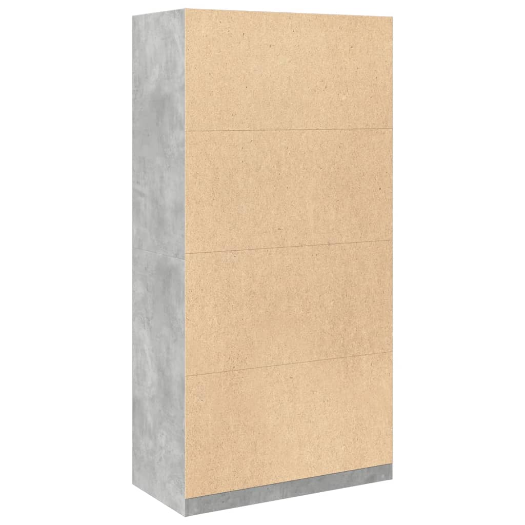 Garde-robe Gris béton 100x50x200 cm Aggloméré - XIOS