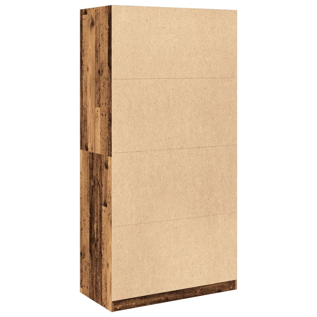Garde-robe vieux bois 100x50x200 cm bois d'ingénierie - XIOS