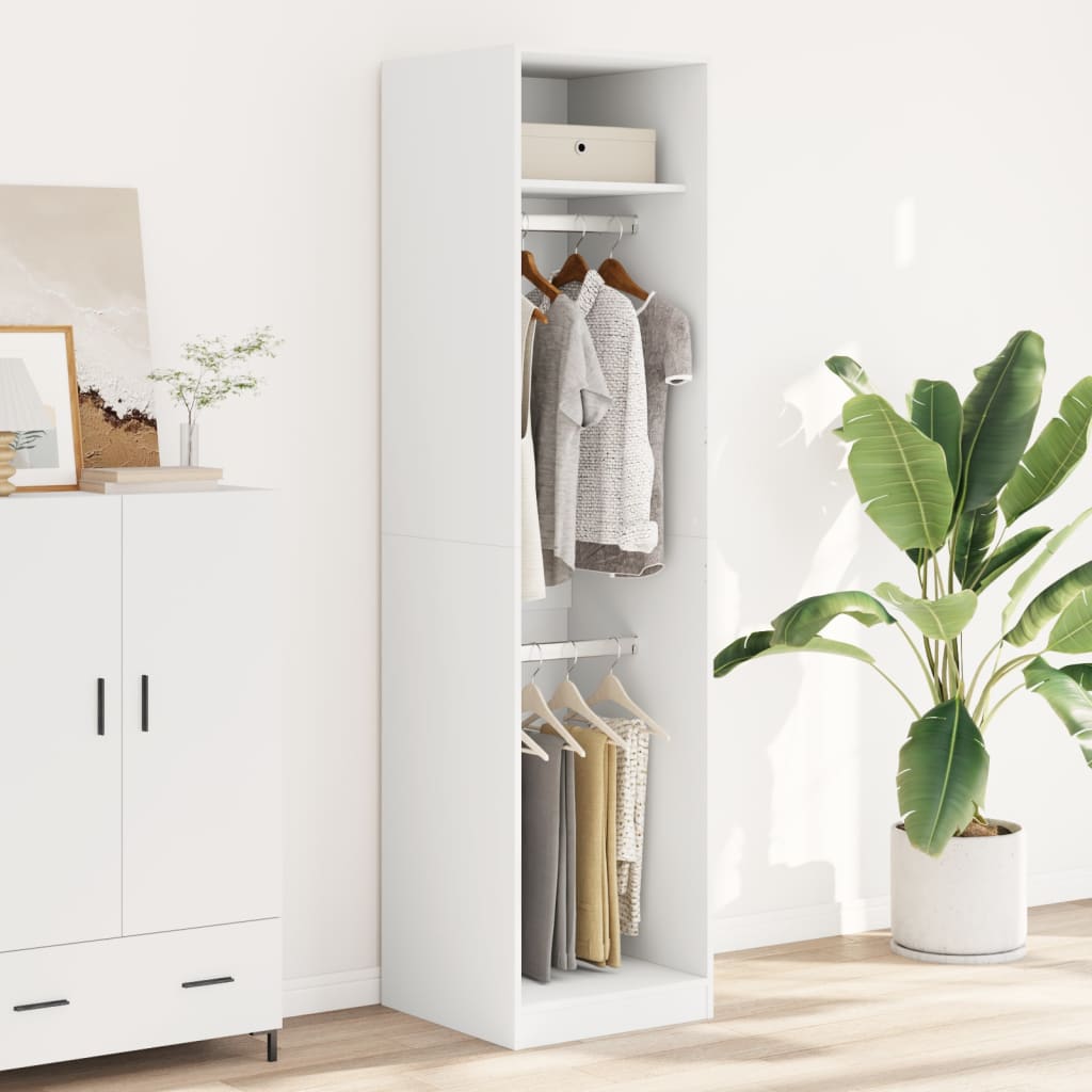 Garde-robe Blanc 50x50x200 cm Bois d'ingénierie - XIOS