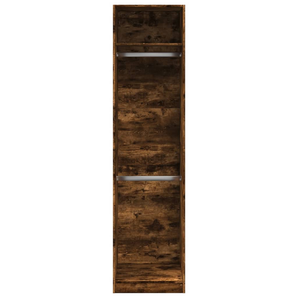 Garde-robe chêne fumé 50x50x200 cm bois d'ingénierie - XIOS