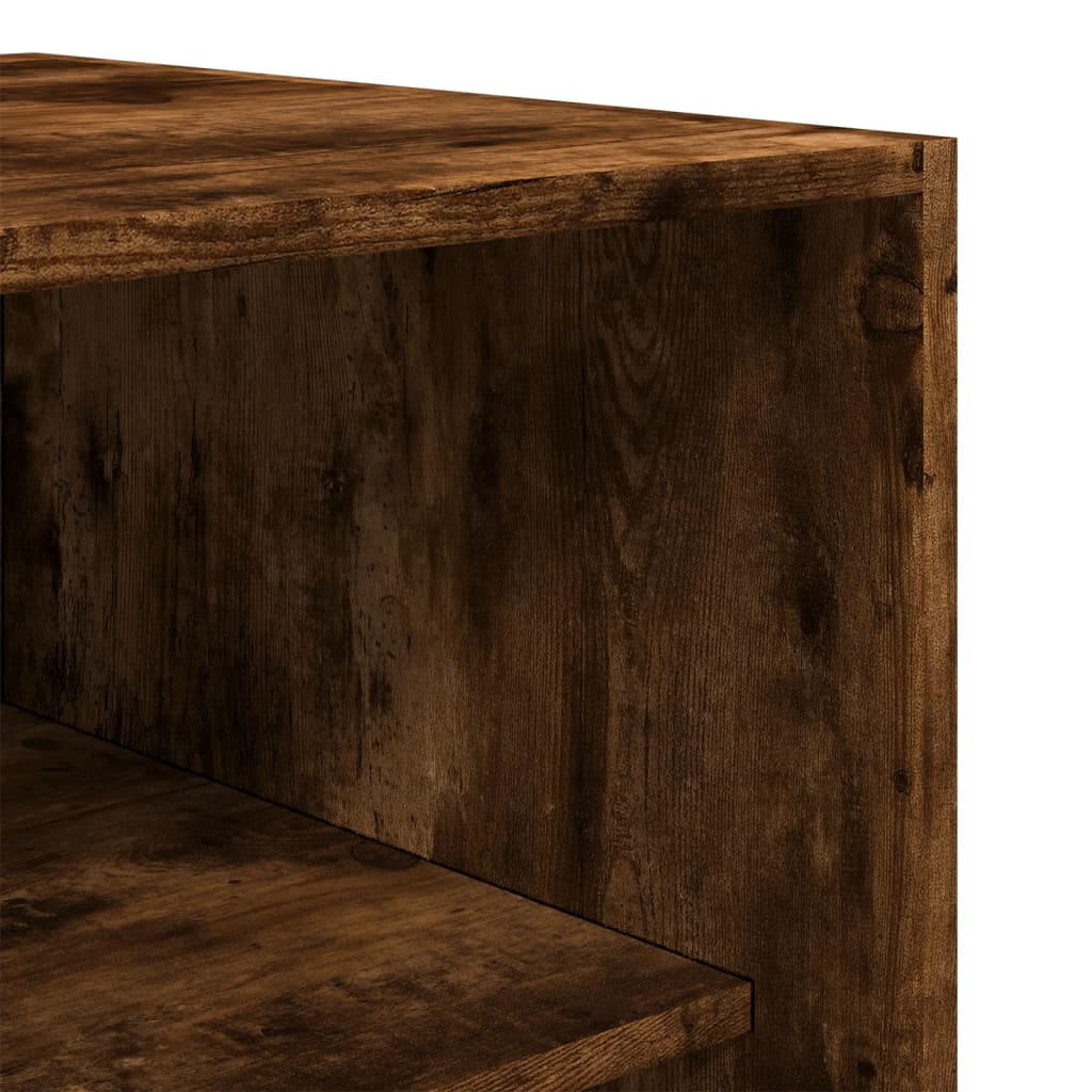 Garde-robe chêne fumé 50x50x200 cm bois d'ingénierie - XIOS