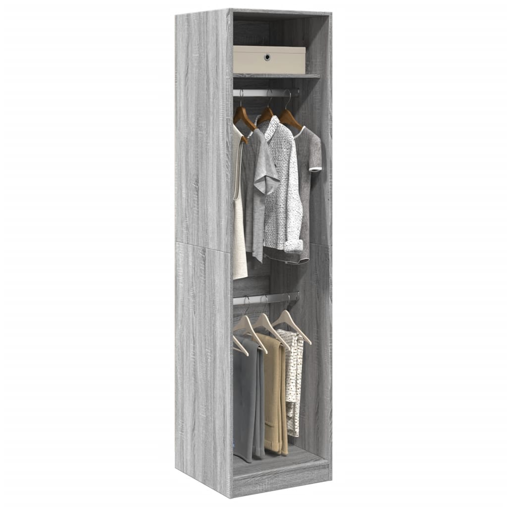 Garde-robe gris sonoma 50x50x200 cm bois d'ingénierie - XIOS