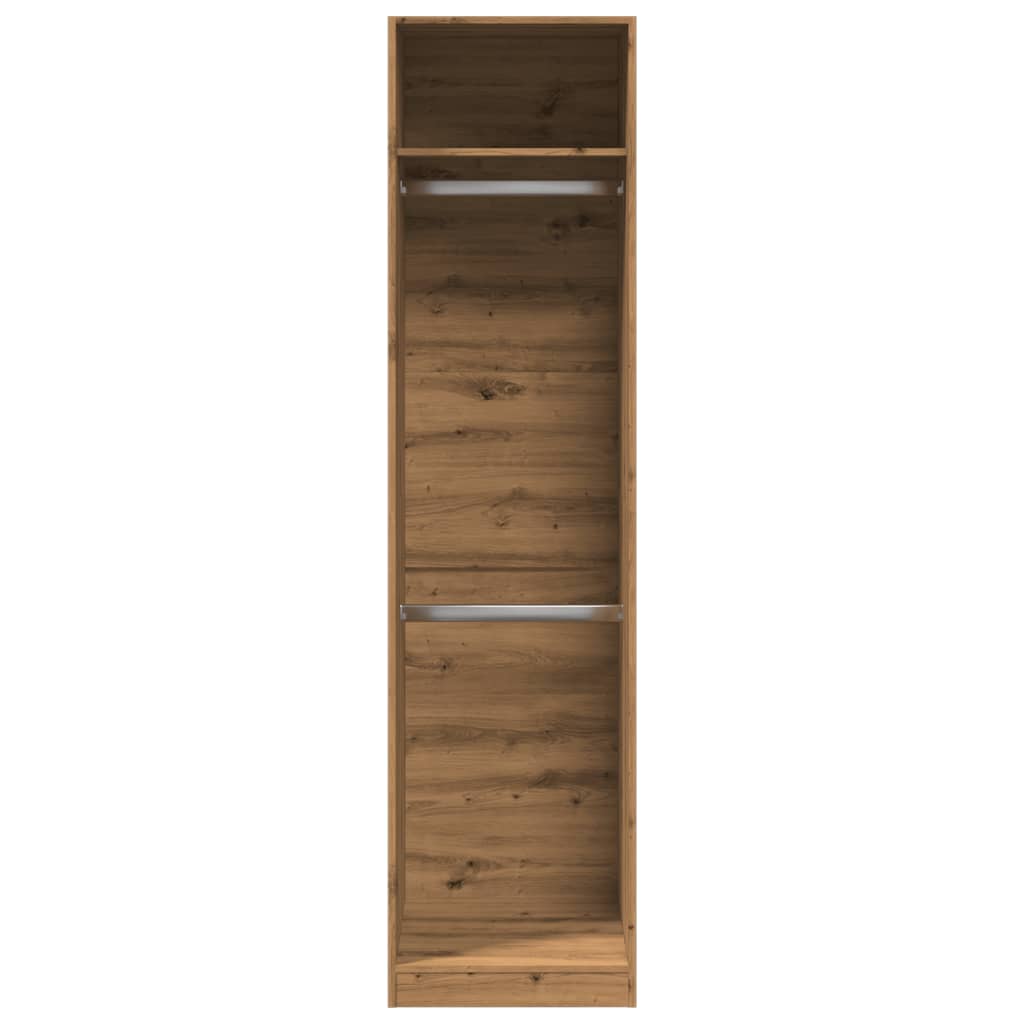 Garde-robe chêne artisanal 50x50x200 cm bois d'ingénierie - XIOS