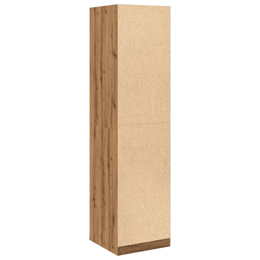 Garde-robe chêne artisanal 50x50x200 cm bois d'ingénierie - XIOS