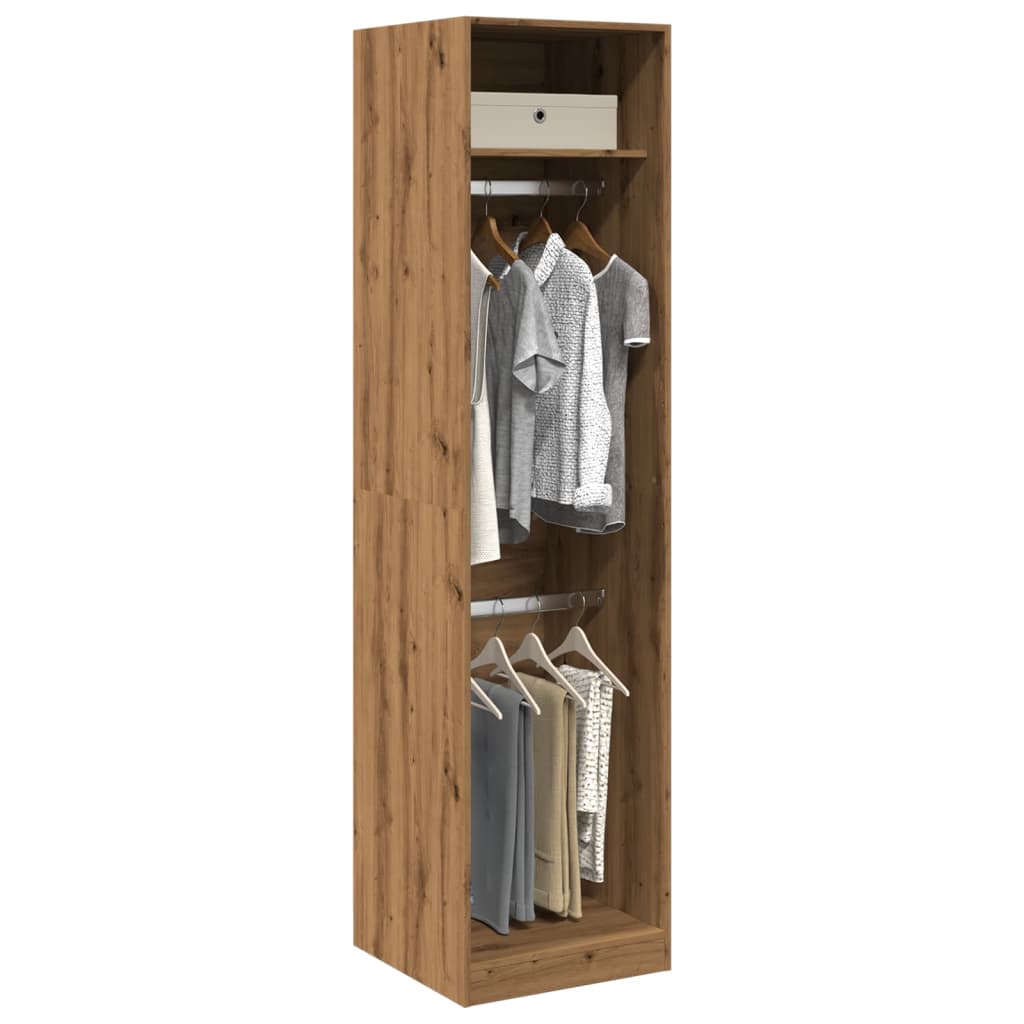 Garde-robe chêne artisanal 50x50x200 cm bois d'ingénierie - XIOS