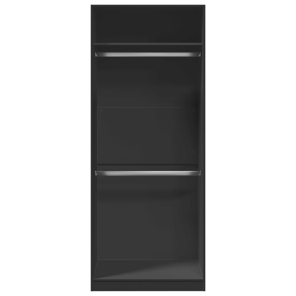 Garde-robe noir 80x50x200 cm bois d'ingénierie - XIOS