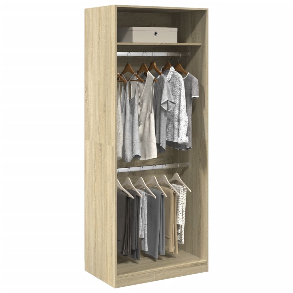 Garde-robe chêne sonoma 80x50x200 cm bois d'ingénierie - XIOS