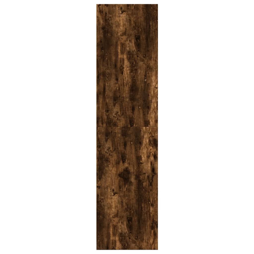 Garde-robe chêne fumé 80x50x200 cm bois d'ingénierie - XIOS