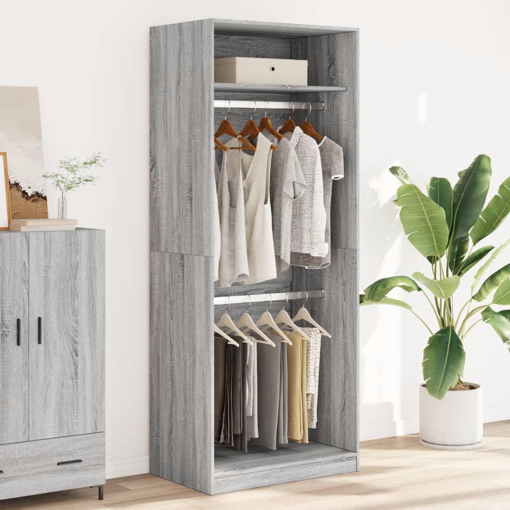 Garde-robe sonoma gris 80x50x200 cm bois d'ingénierie - XIOS