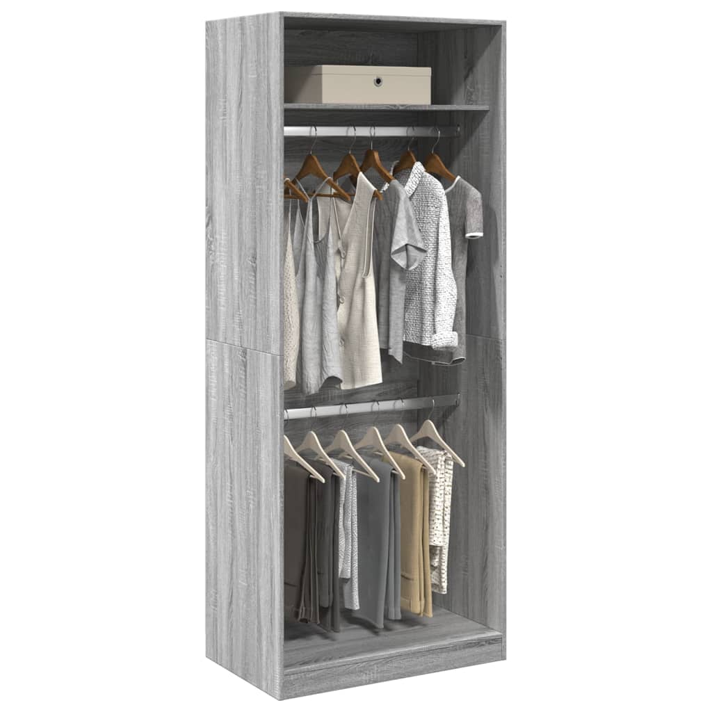 Garde-robe sonoma gris 80x50x200 cm bois d'ingénierie - XIOS