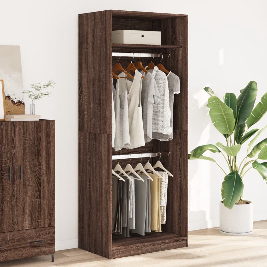 Garde-robe chêne marron 80x50x200 cm bois d'ingénierie - XIOS