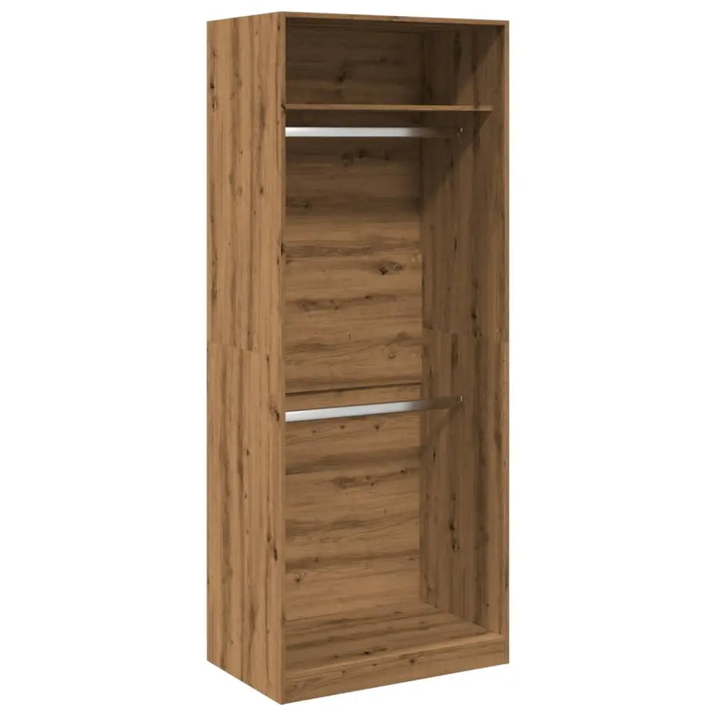 Garde-robe chêne artisanal 80x50x200 cm bois d’ingénierie - XIOS