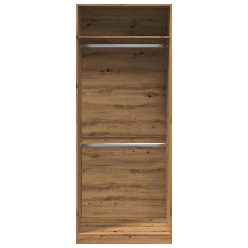 Garde-robe chêne artisanal 80x50x200 cm bois d'ingénierie - XIOS