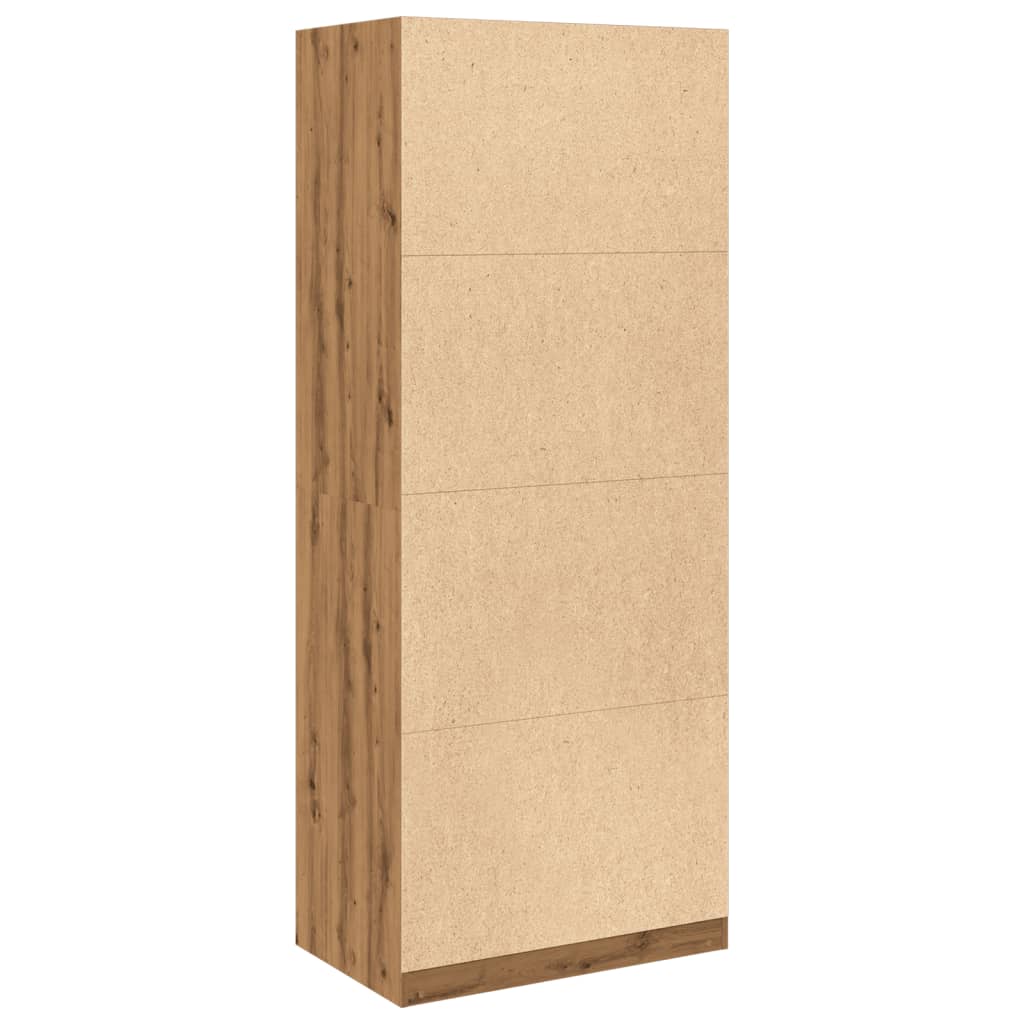 Garde-robe chêne artisanal 80x50x200 cm bois d'ingénierie - XIOS
