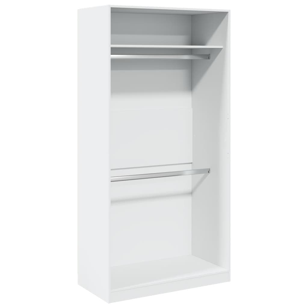 Garde-robe Blanc 100x50x200 cm Bois d'ingénierie - XIOS