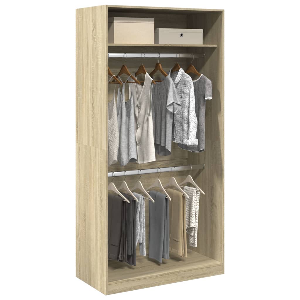 Garde-robe Chêne sonoma 100x50x200 cm Aggloméré - XIOS