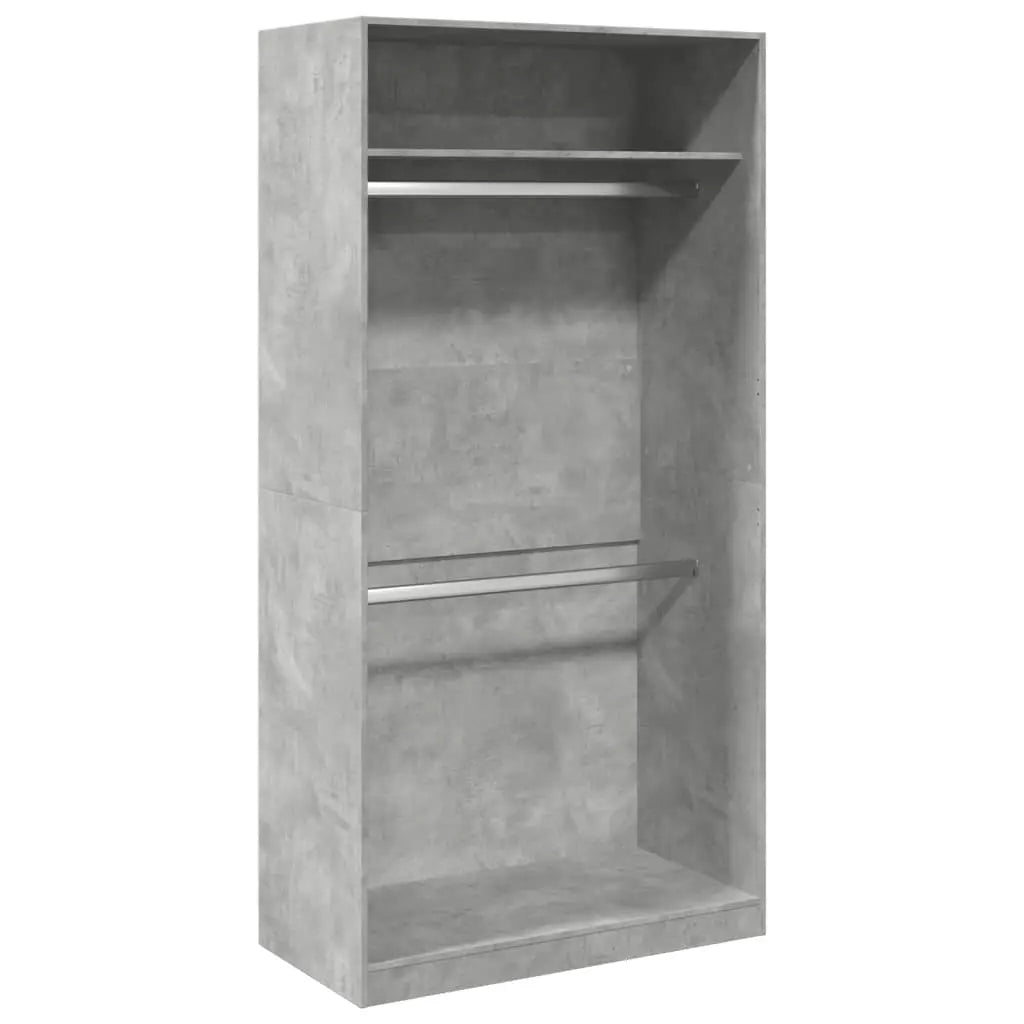 Garde-robe Gris béton 100x50x200 cm Aggloméré - XIOS