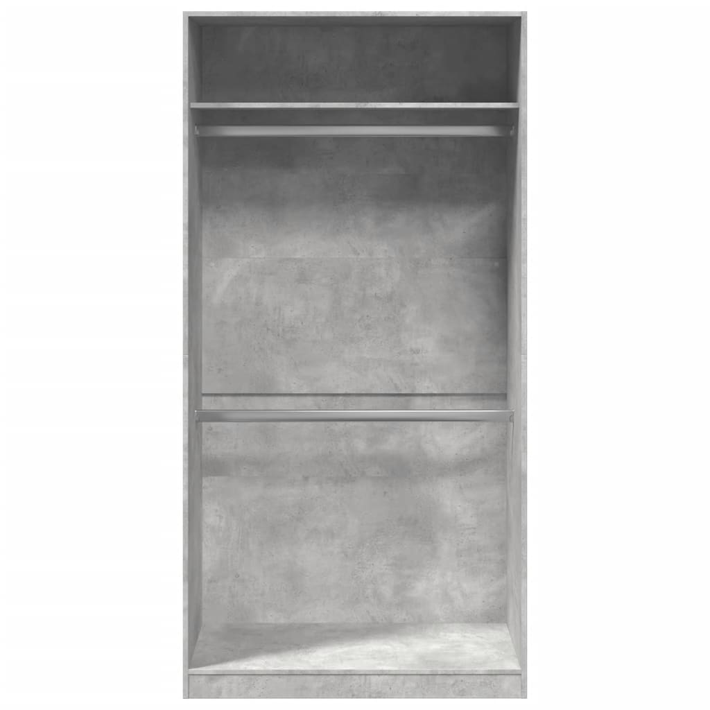 Garde-robe Gris béton 100x50x200 cm Aggloméré - XIOS