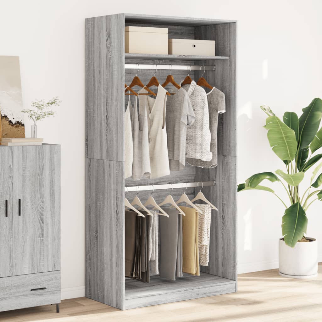 Garde-robe sonoma gris 100x50x200 cm bois d'ingénierie - XIOS