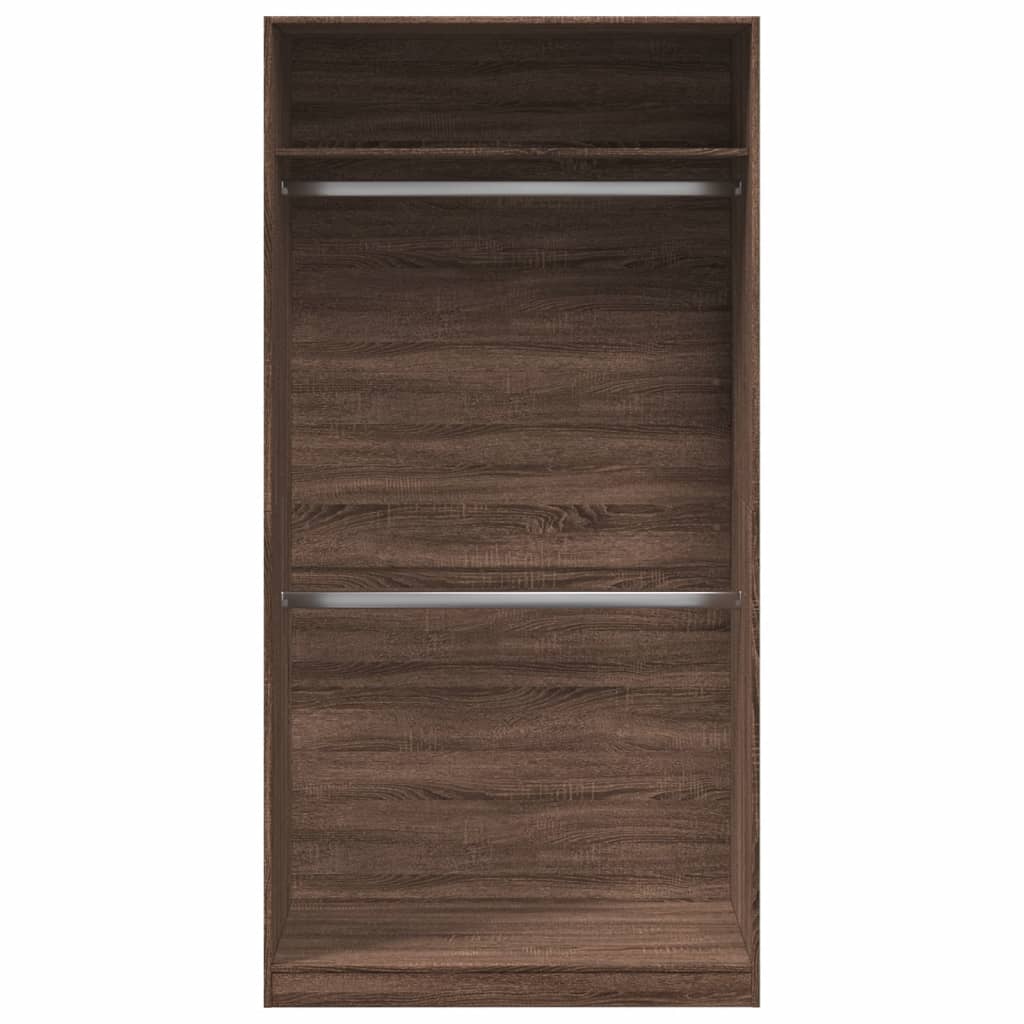Garde-robe chêne marron 100x50x200 cm bois d'ingénierie - XIOS