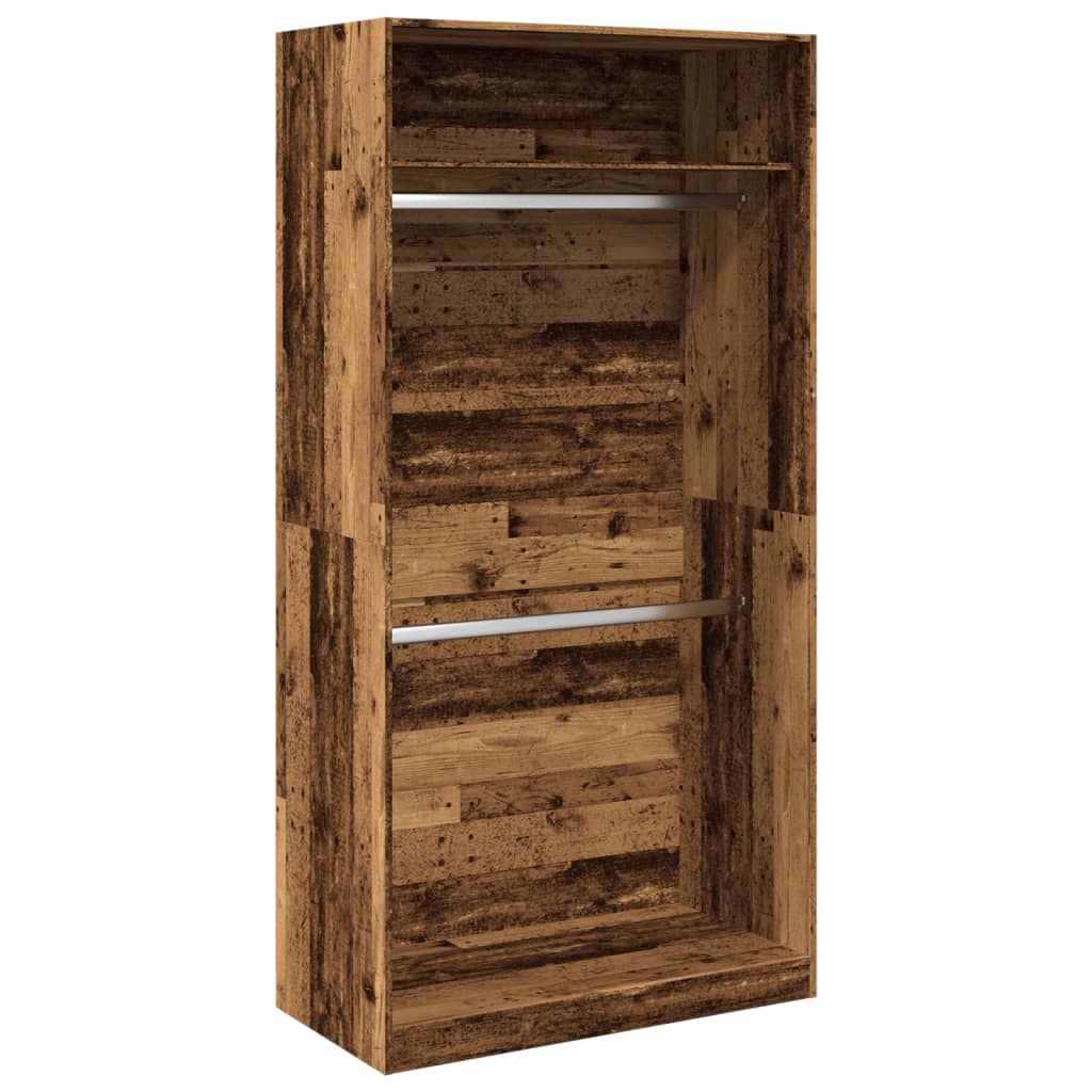 Garde-robe vieux bois 100x50x200 cm bois d'ingénierie - XIOS