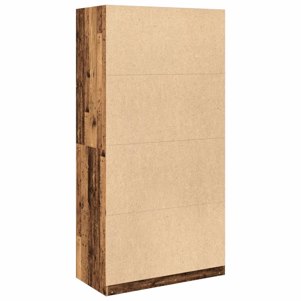 Garde-robe vieux bois 100x50x200 cm bois d'ingénierie - XIOS