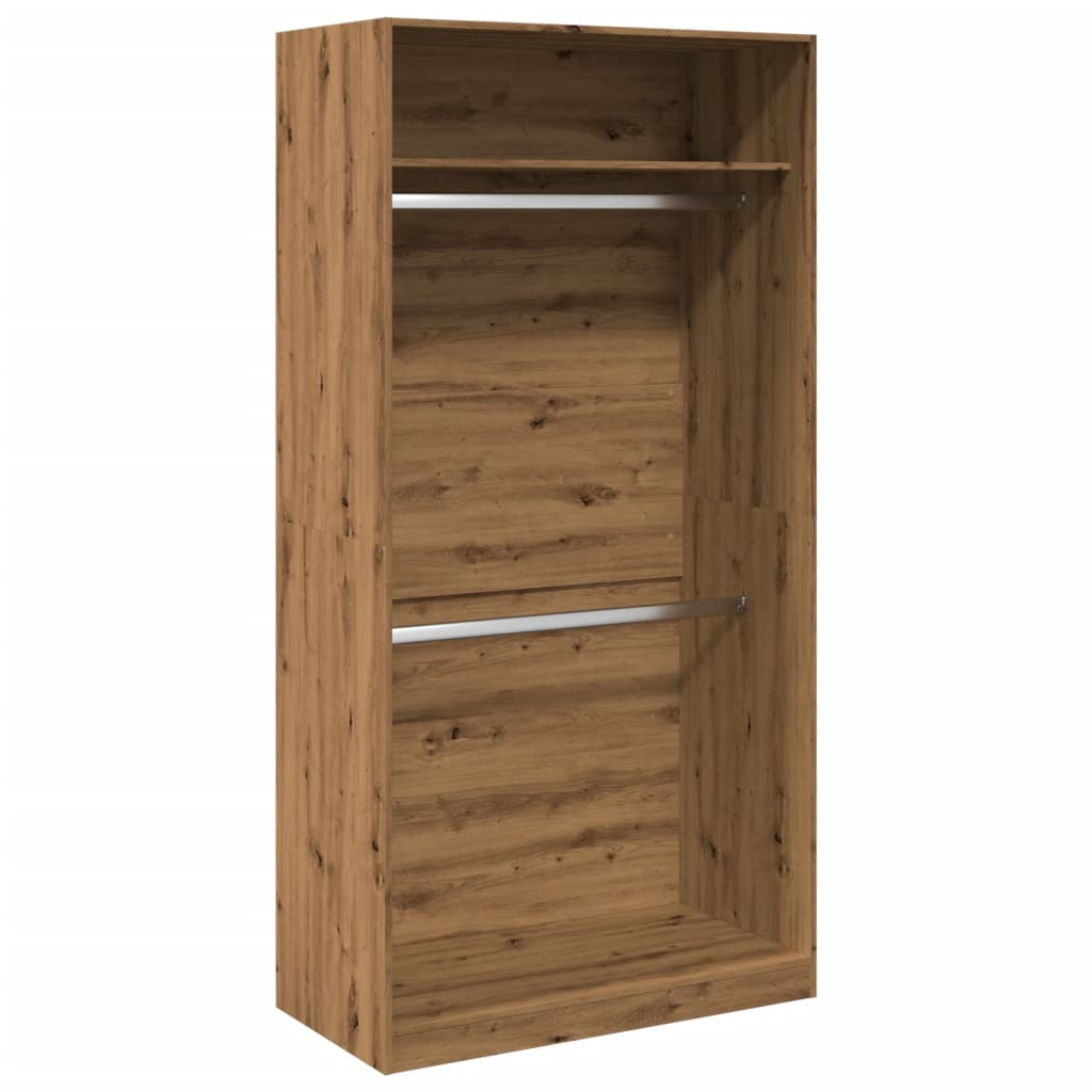 Garde-robe chêne artisanal 100x50x200 cm bois d'ingénierie - XIOS