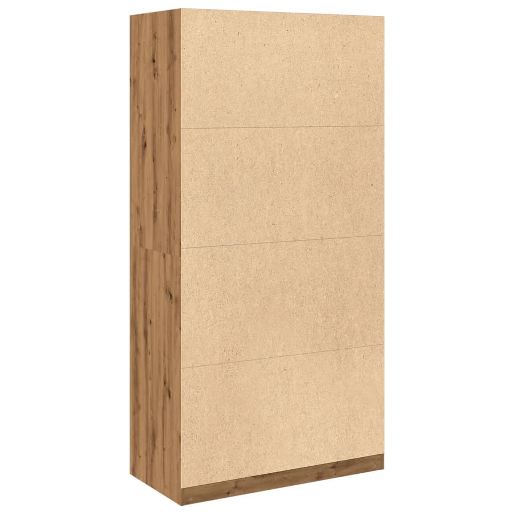 Garde-robe chêne artisanal 100x50x200 cm bois d'ingénierie - XIOS