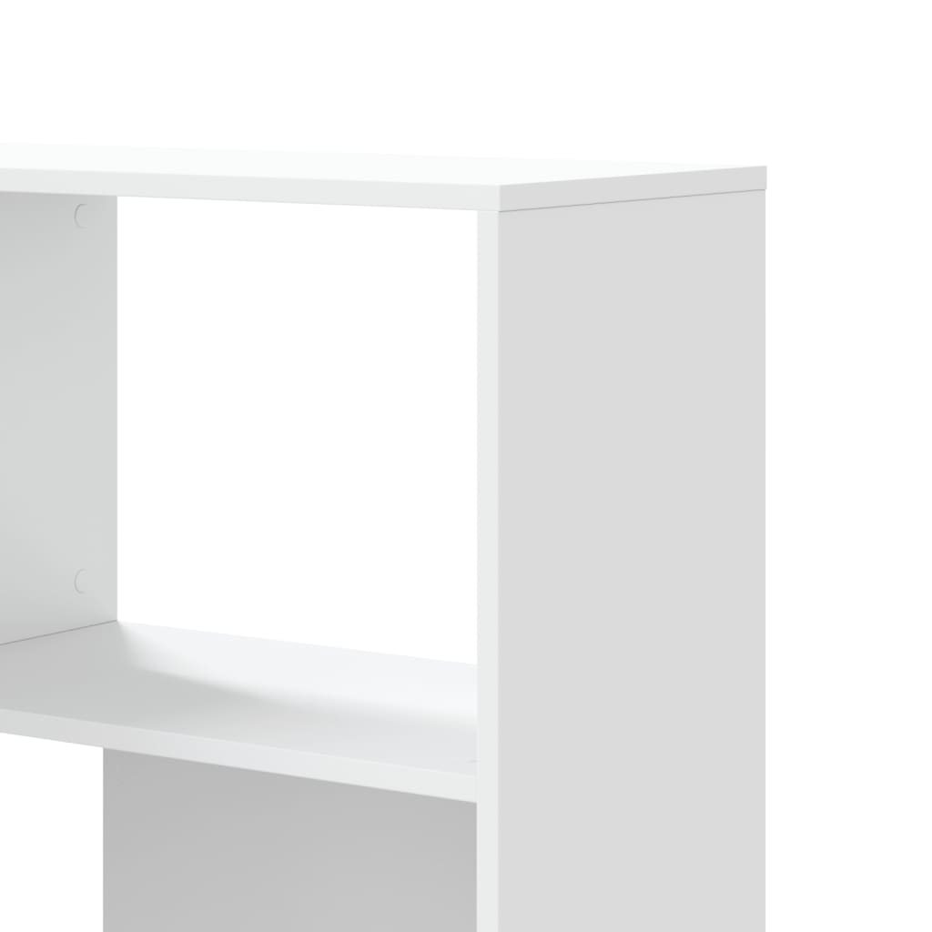 Bibliothèque d'angle à 4 niveaux blanc bois d'ingénierie - XIOS