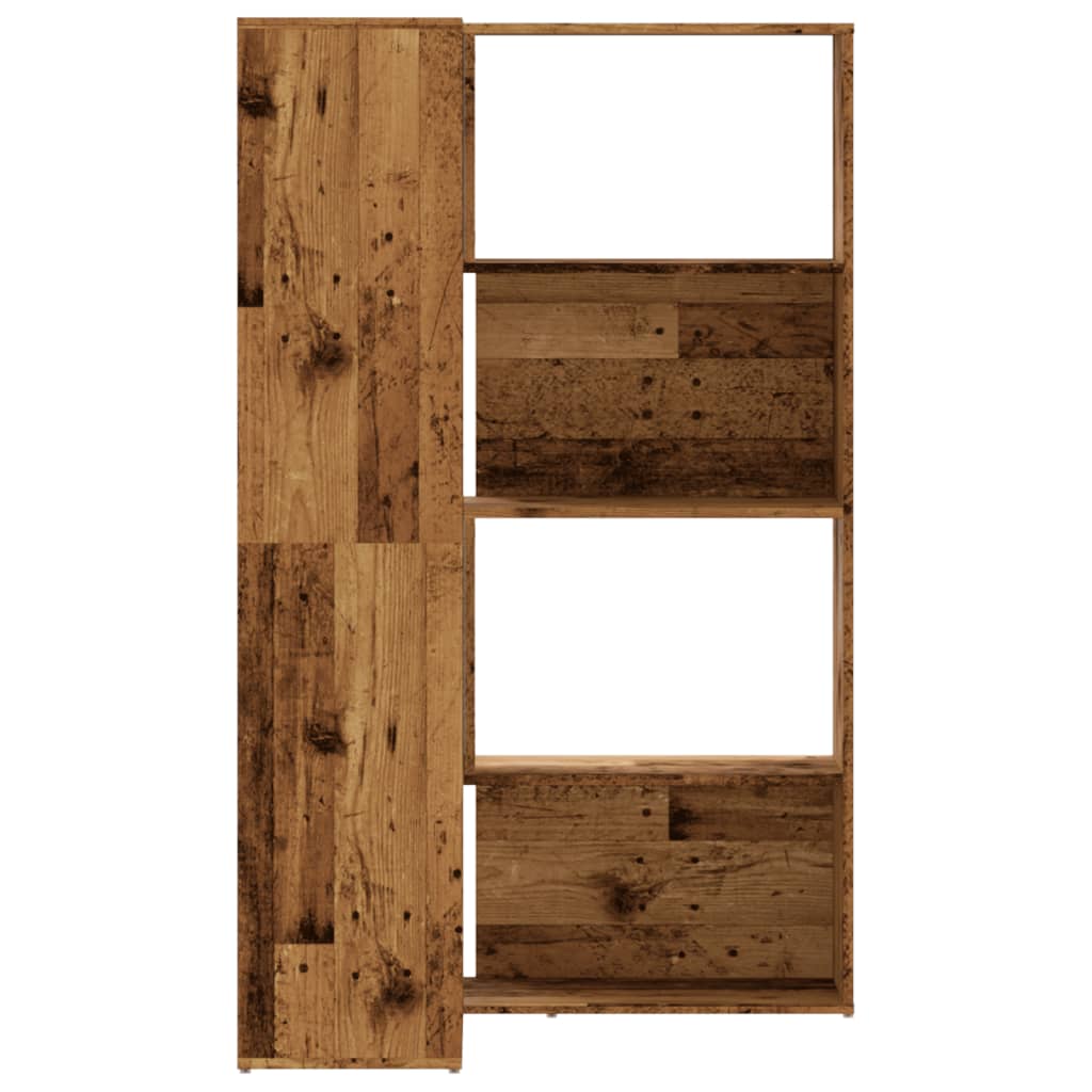 Bibliothèque d'angle à 4 niveaux vieux bois bois d'ingénierie - XIOS