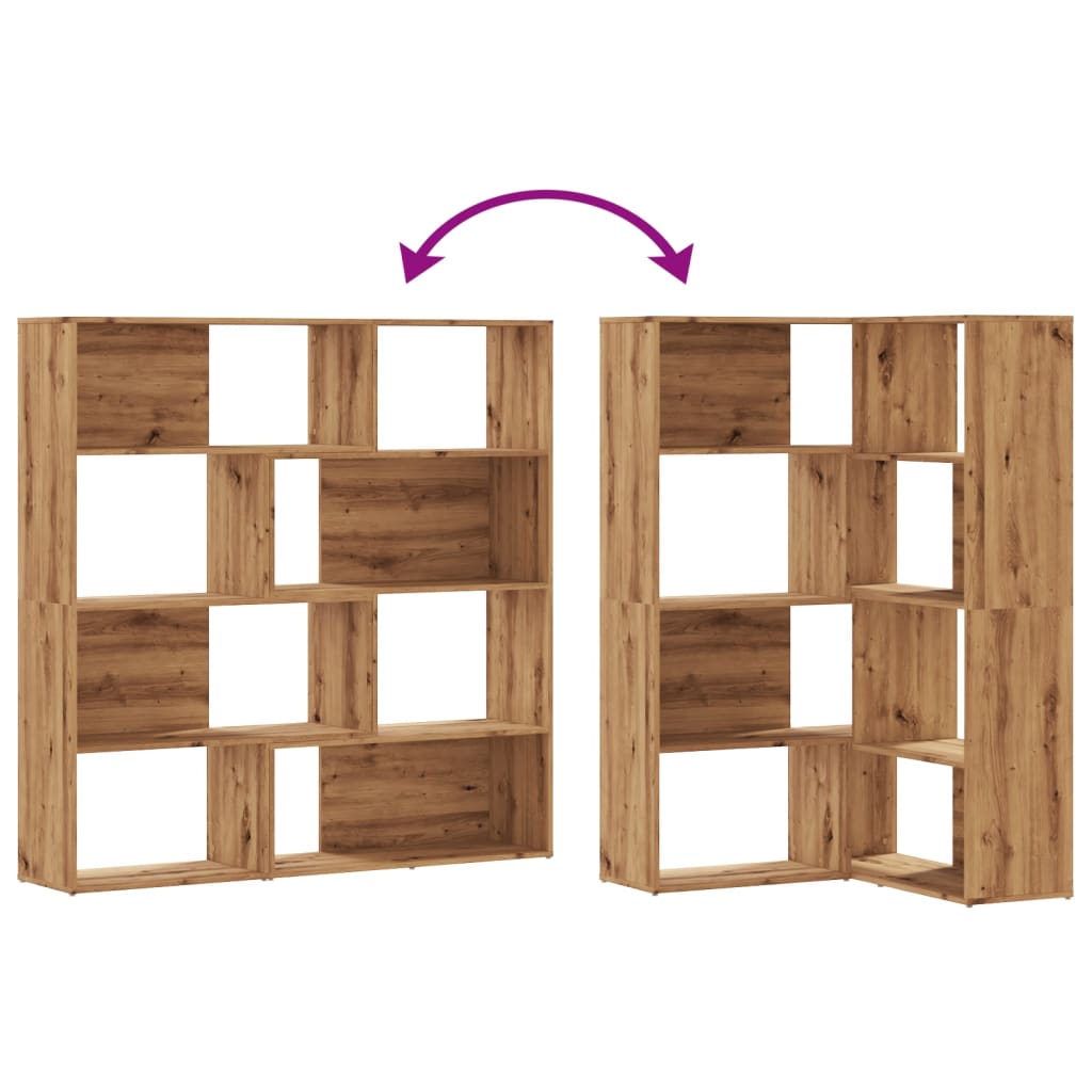 Bibliothèque d'angle 4 niveaux chêne artisanal bois ingénierie - XIOS