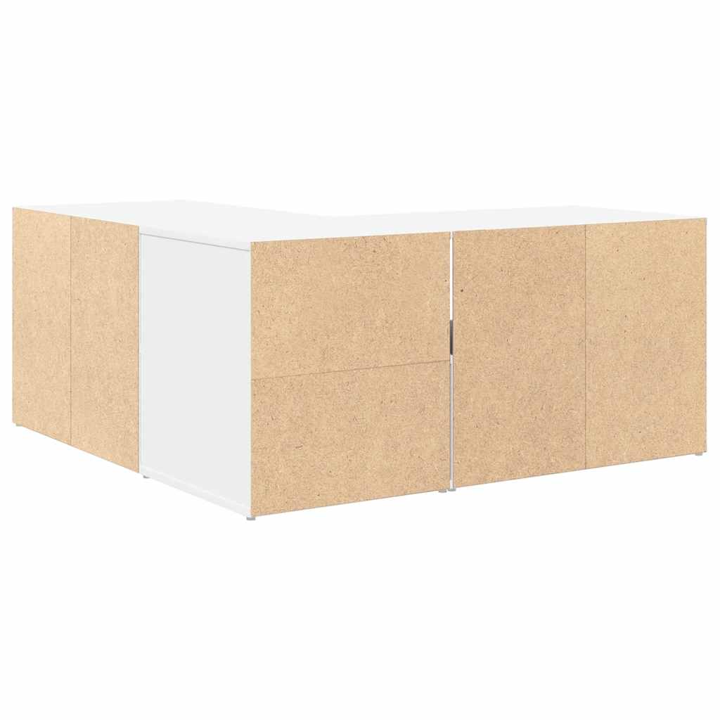 Armoire d'angle blanc 160x40x45 cm bois d’ingénierie