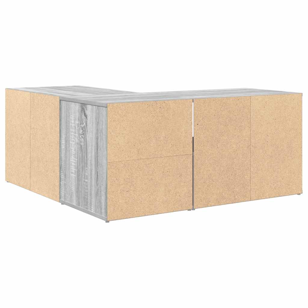 Armoire d'angle sonoma gris 160x40x45 cm bois d'ingénierie