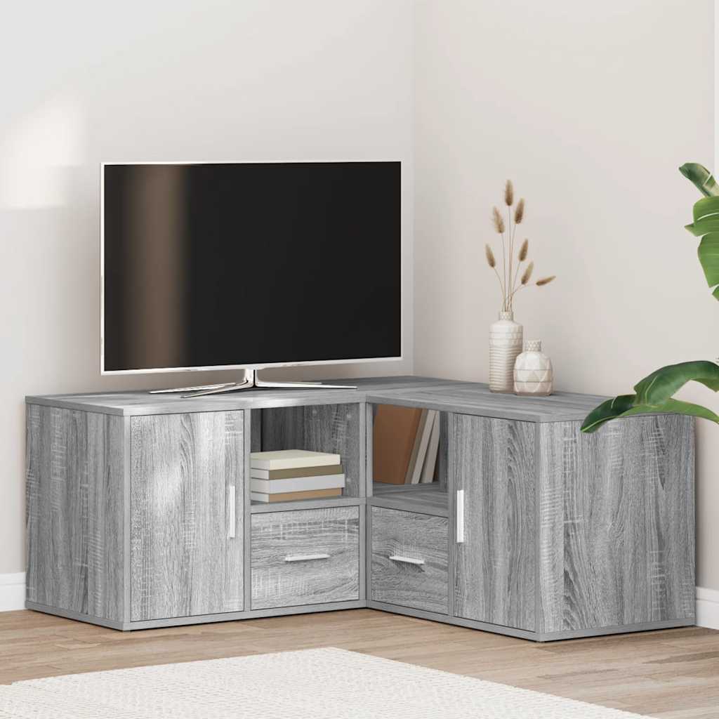 Armoire d'angle sonoma gris 160x40x45 cm bois d'ingénierie