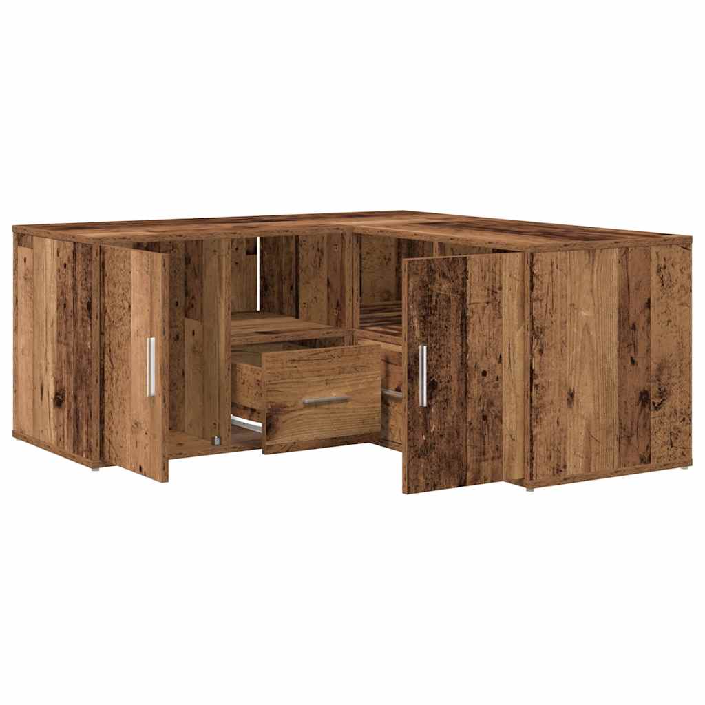 Armoire d'angle vieux bois 160x40x45 cm bois d'ingénierie - XIOS