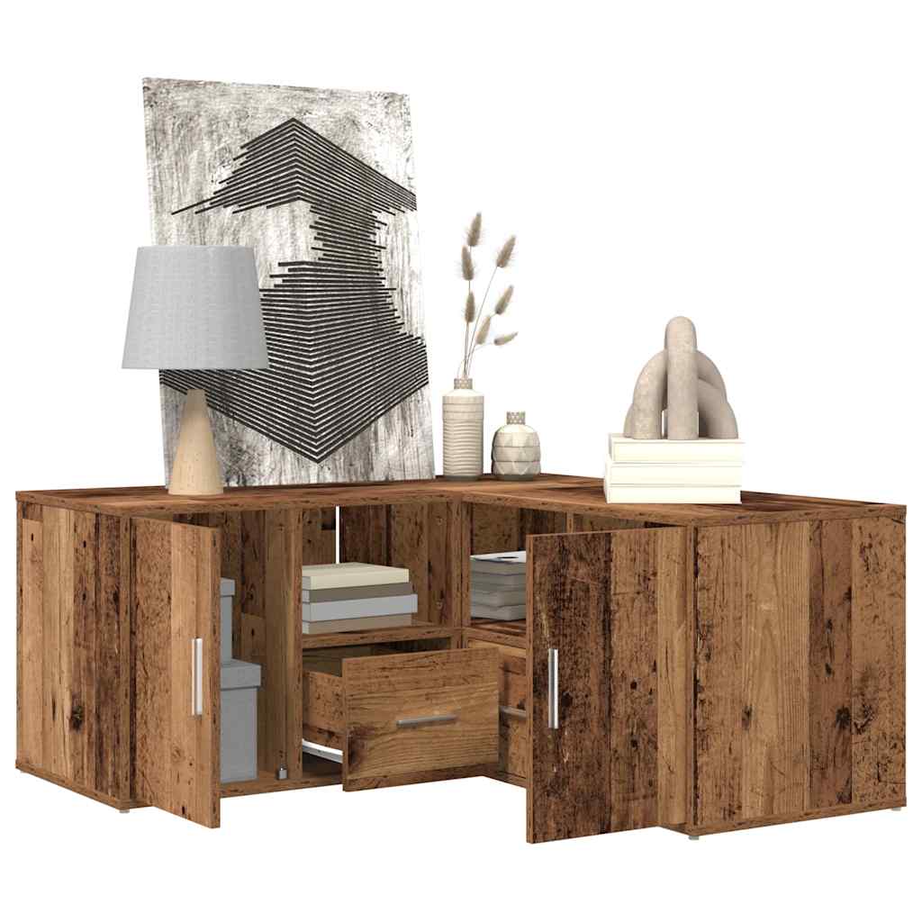 Armoire d'angle vieux bois 160x40x45 cm bois d'ingénierie - XIOS