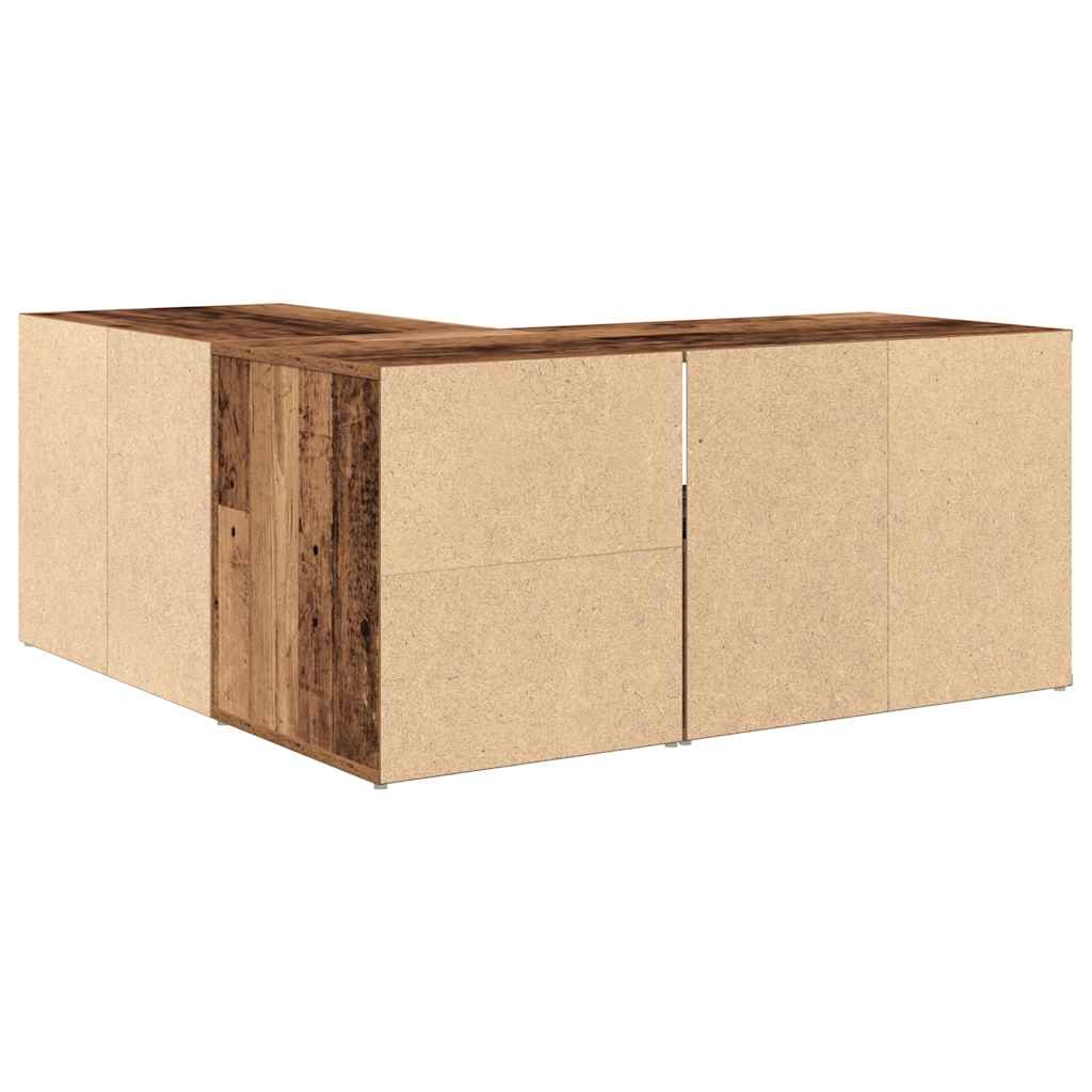 Armoire d'angle vieux bois 160x40x45 cm bois d'ingénierie - XIOS