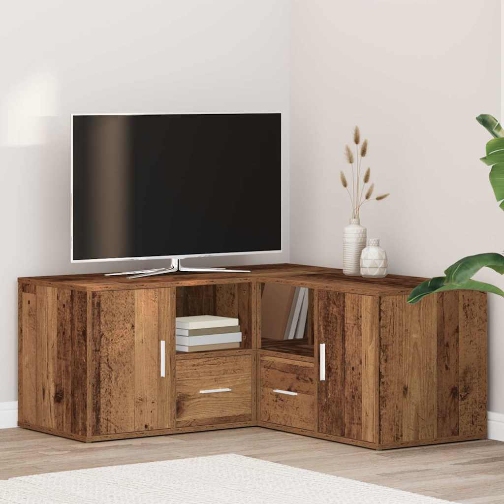 Armoire d'angle vieux bois 160x40x45 cm bois d'ingénierie - XIOS